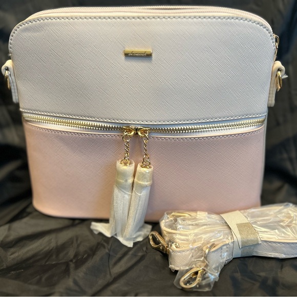 Lovevook Handbags - Elegant Two-Tone Crossbody Bag